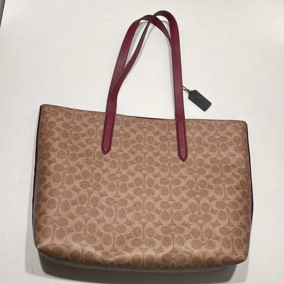 Limited Edition Coach Signature Rexy Carriage Print Highline Tote Rainbow Rare - Picture 10 of 14